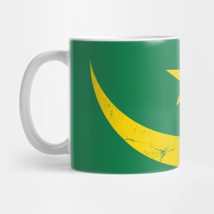 Mauritania / Vintage Look African Pride Flag Design Mug